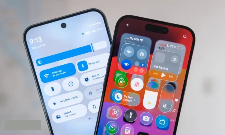 مقاییسه اندروید 17 با ios26