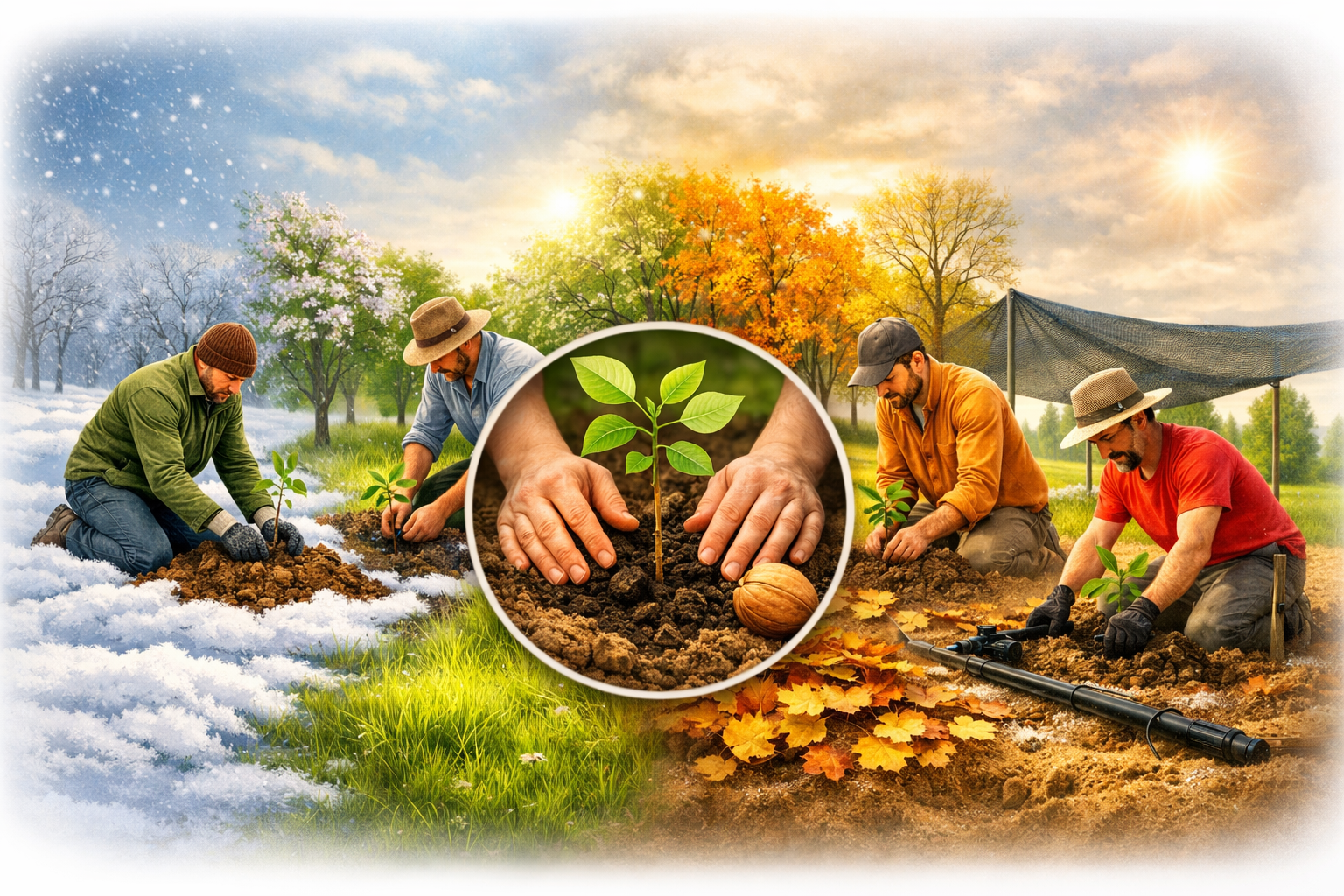 روش های کاشت نهال گردو در&hellip;